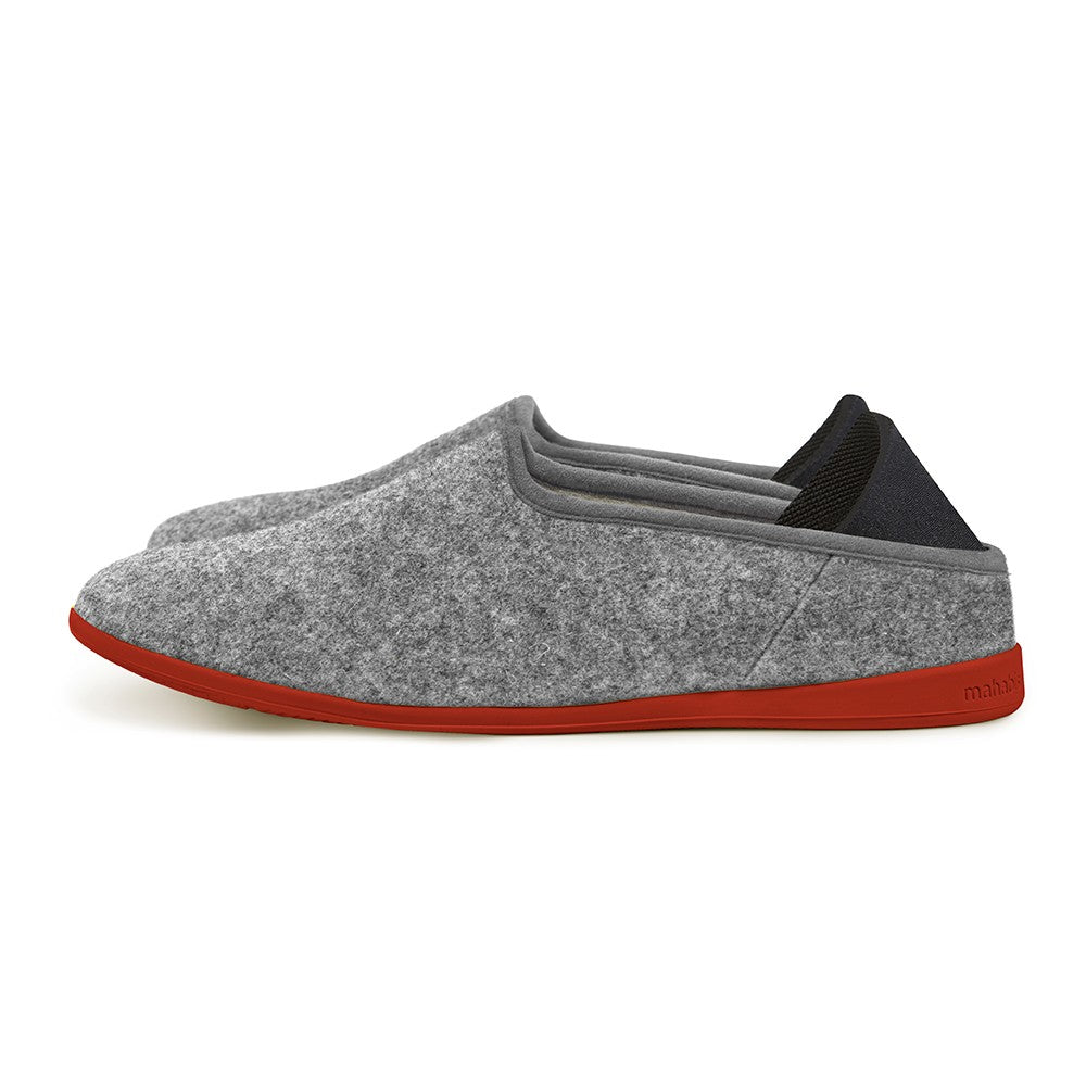 mahabis classic in light grey x sedona red