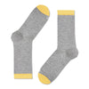 mahabis socks in larvik light grey x yellow