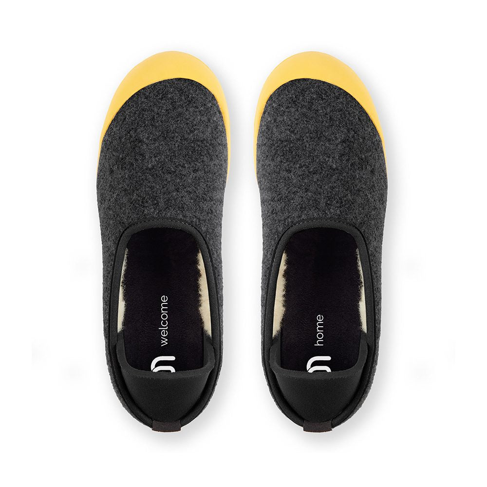 mahabis curve classic in larvik dark grey x yellow